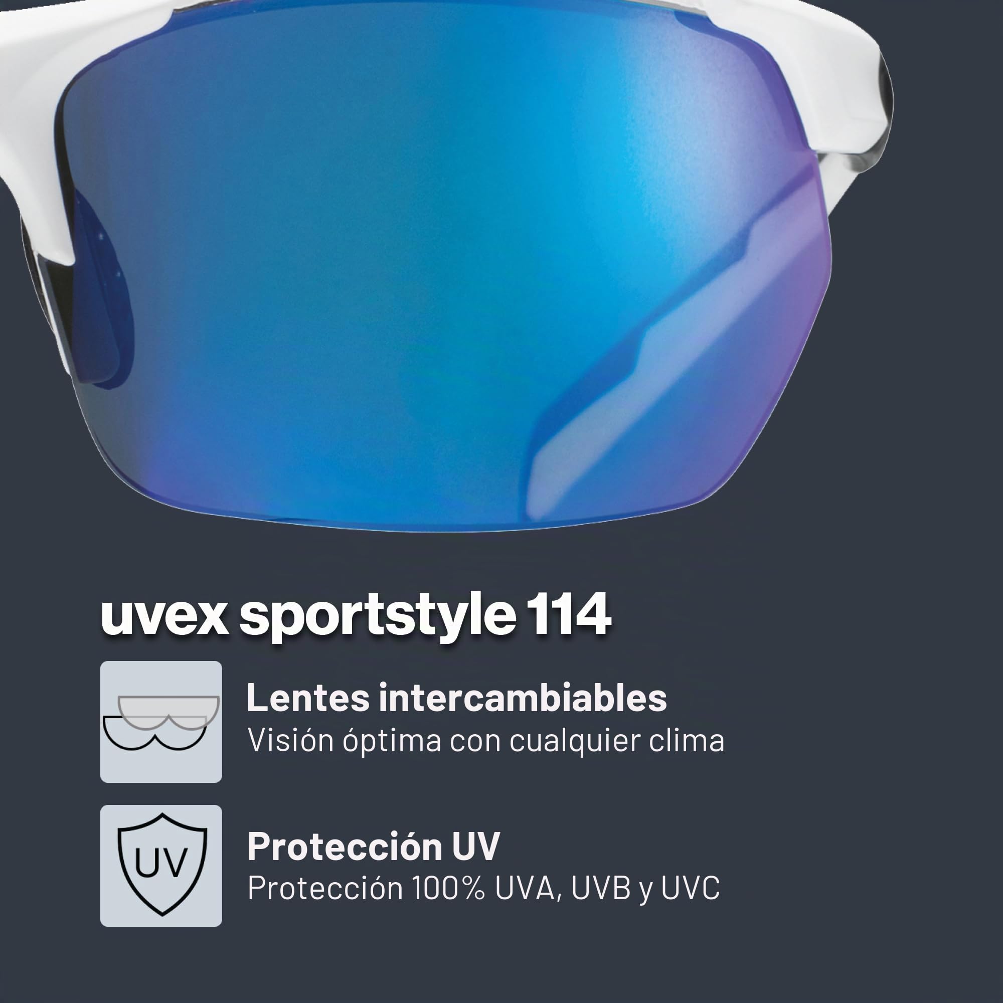 Uvex Sportstyle 114 Gafas de ciclismo Unisex adulto