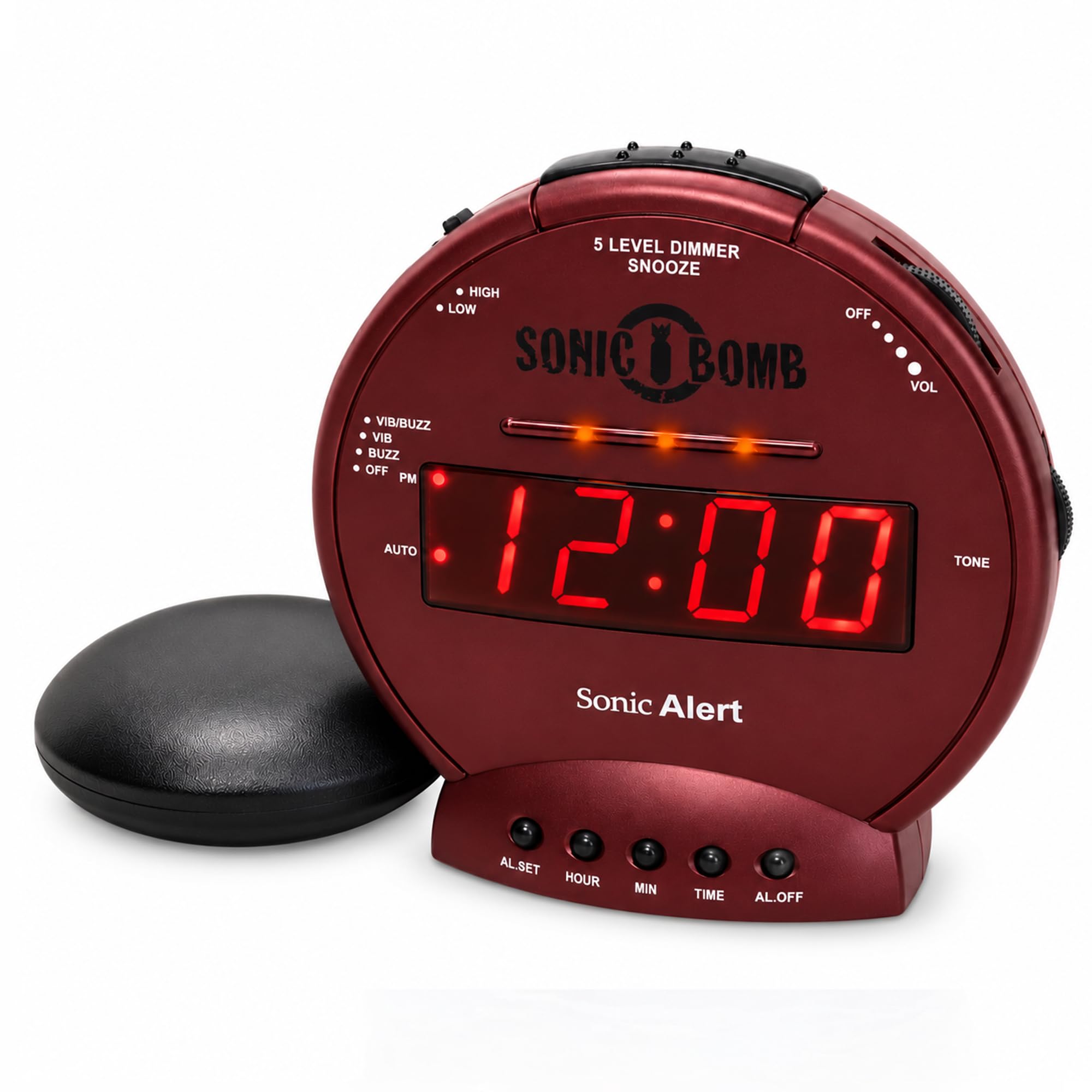 Amazon.co.jp: Sonic Alert ソニックボム デュアル目覚まし時計 ベッド