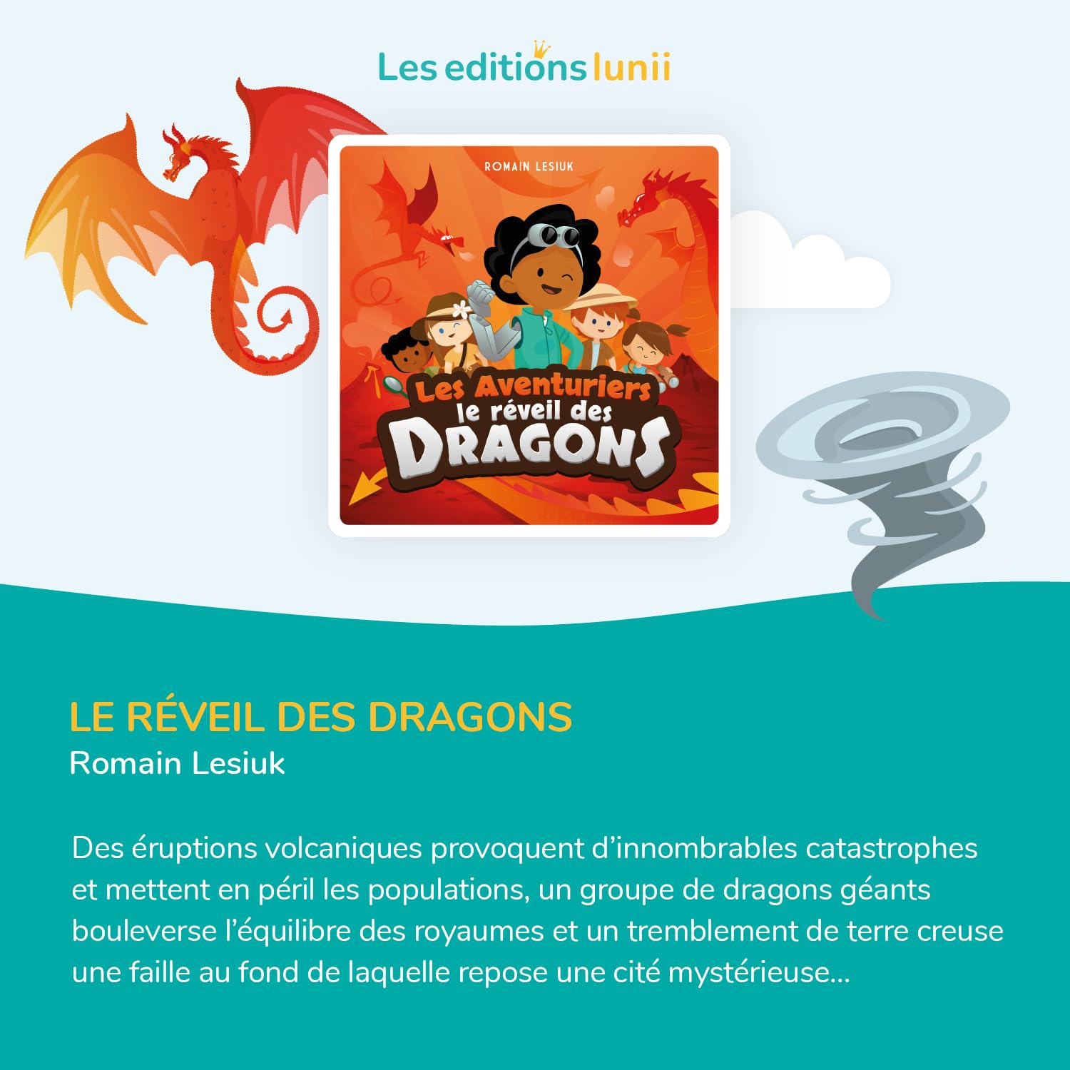Lunii Le réveil des dragons Livre audio interactif français 1h43 dès 5 ans