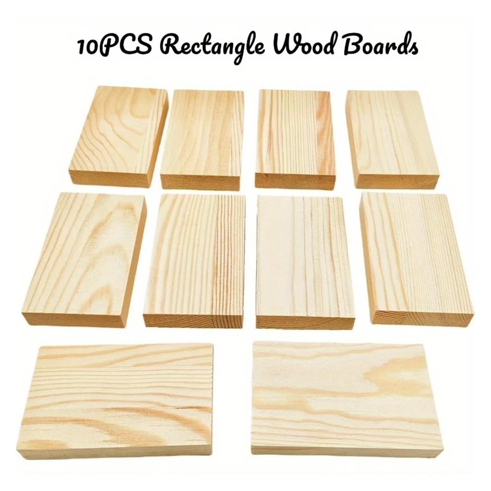 Nieobrobione cienkie deski z drewna Prostokątne wykroje z drewna sosnowego 10-11 cm DIY rzeźba malowanie pirografia opakowanie 5 lub 10 sztuk(Y170-10pcs)
