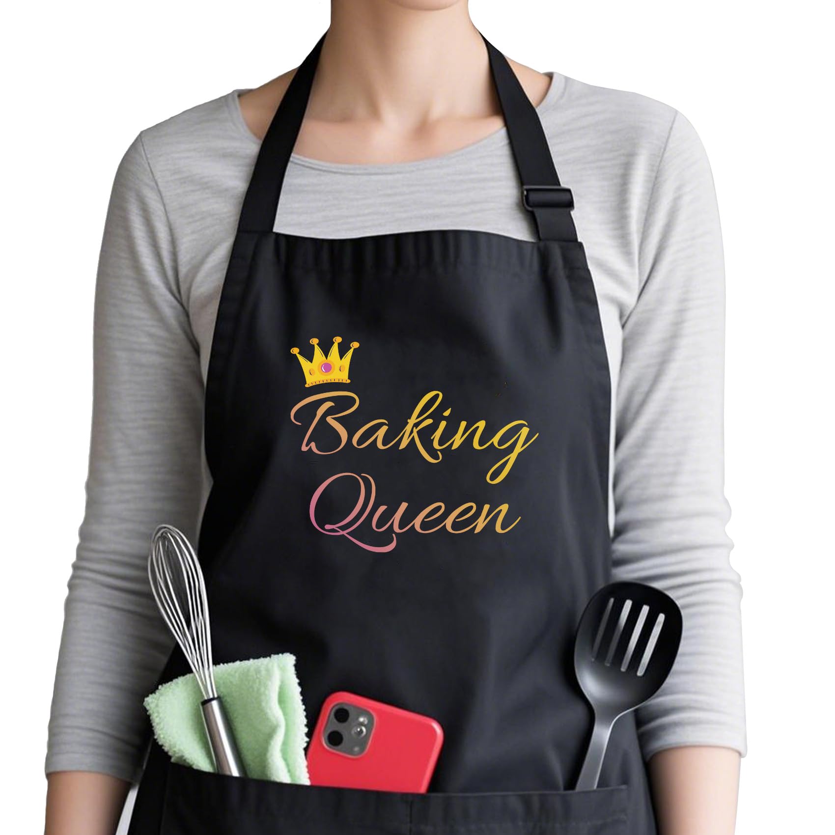 Crahalen Baking Gifts for Women Baking Apron Funny Aprons for Women Gifts for Bakers Cooking Presents Cooking Apron Kitchen Apron Presents for Mum Nanny Auntie Daughter
