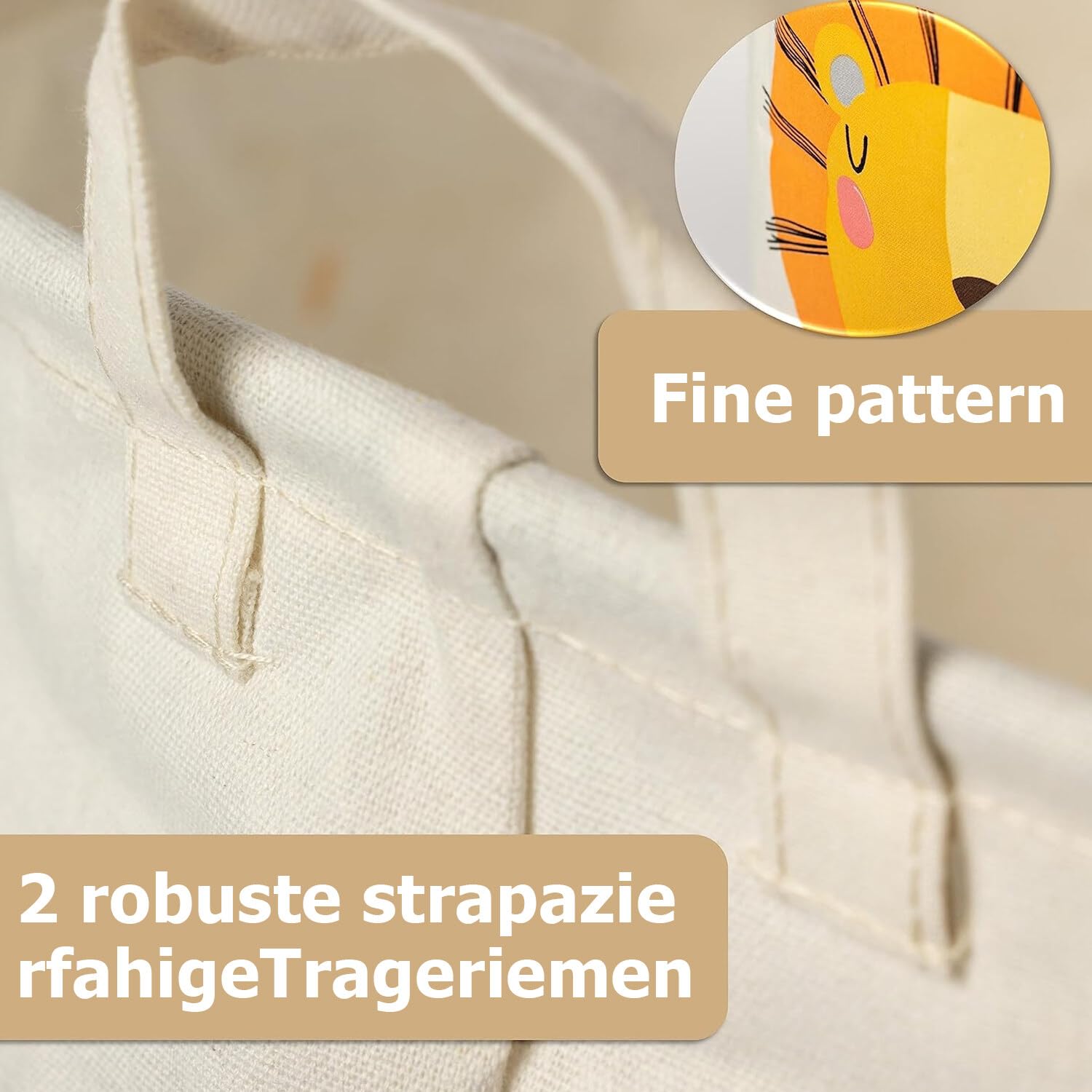 Cesto portabiancheria pieghevole da 60 l, cesto portabiancheria per bambini, con motivo leone, cesto portabiancheria, impermeabile, per vestiti per bambini, 40 cm di larghezza x 50 cm di altezza