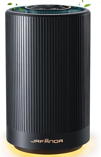 Jafanda - Purificadores de aire para dormitorio del hogar, True HEPA 13, 450 pies cuadrados, limpiador de aire portátil de 22 dB, elimina