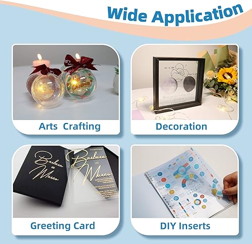 Miniatura 5 de Uinkit 30 hojas de película transparente pintable de acetato transparente para manualidades 8.5 x 11 OHP Película de proyector superior para