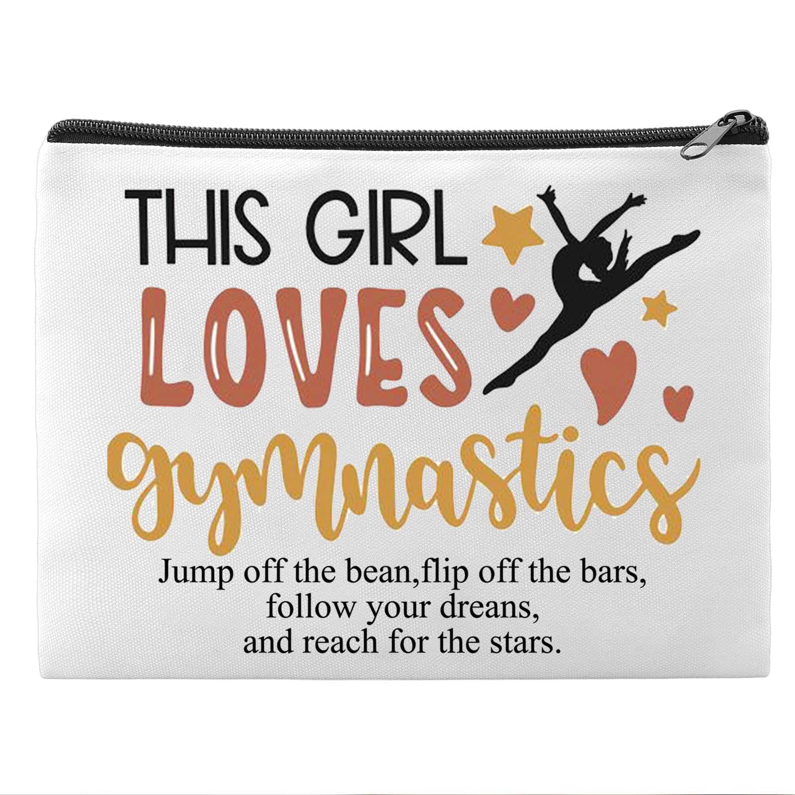 Sport Makeup Bag Cute Small Animal Cosmetic Bags for Women, Travel Toiletry Bag Large Capacity Zipper Makeup Pouch, Purse Organizer Pouches, 01-Gymnastics, Large Capacity Aesthetic