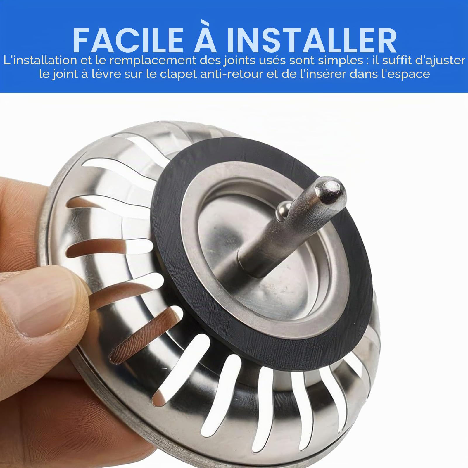 Joints Universels pour Bonde D'Évier, Joint en Élastomère pour Paniers Filtrants, Accessoires de Bouchon D'Évier, Joint de Remplacement Ø Intérieur 32 Mm, Ø Extérieur 54 Mm