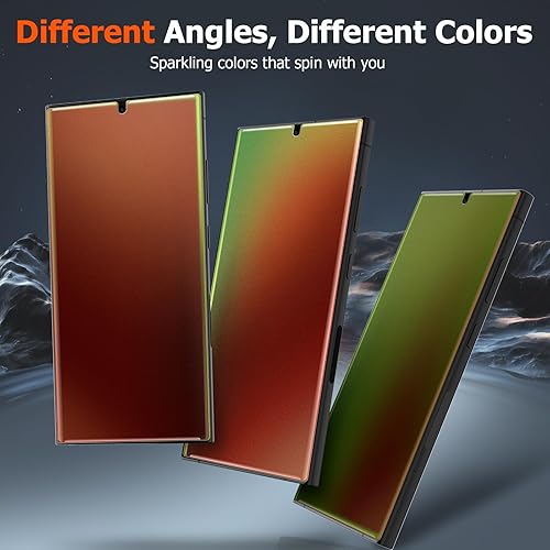 Miniatura 2 de LYWHL Paquete de 2 protectores de pantalla de privacidad para Samsung Galaxy S24 Ultra, degradado mate, colorido, anti-luz azul, anti-espía,