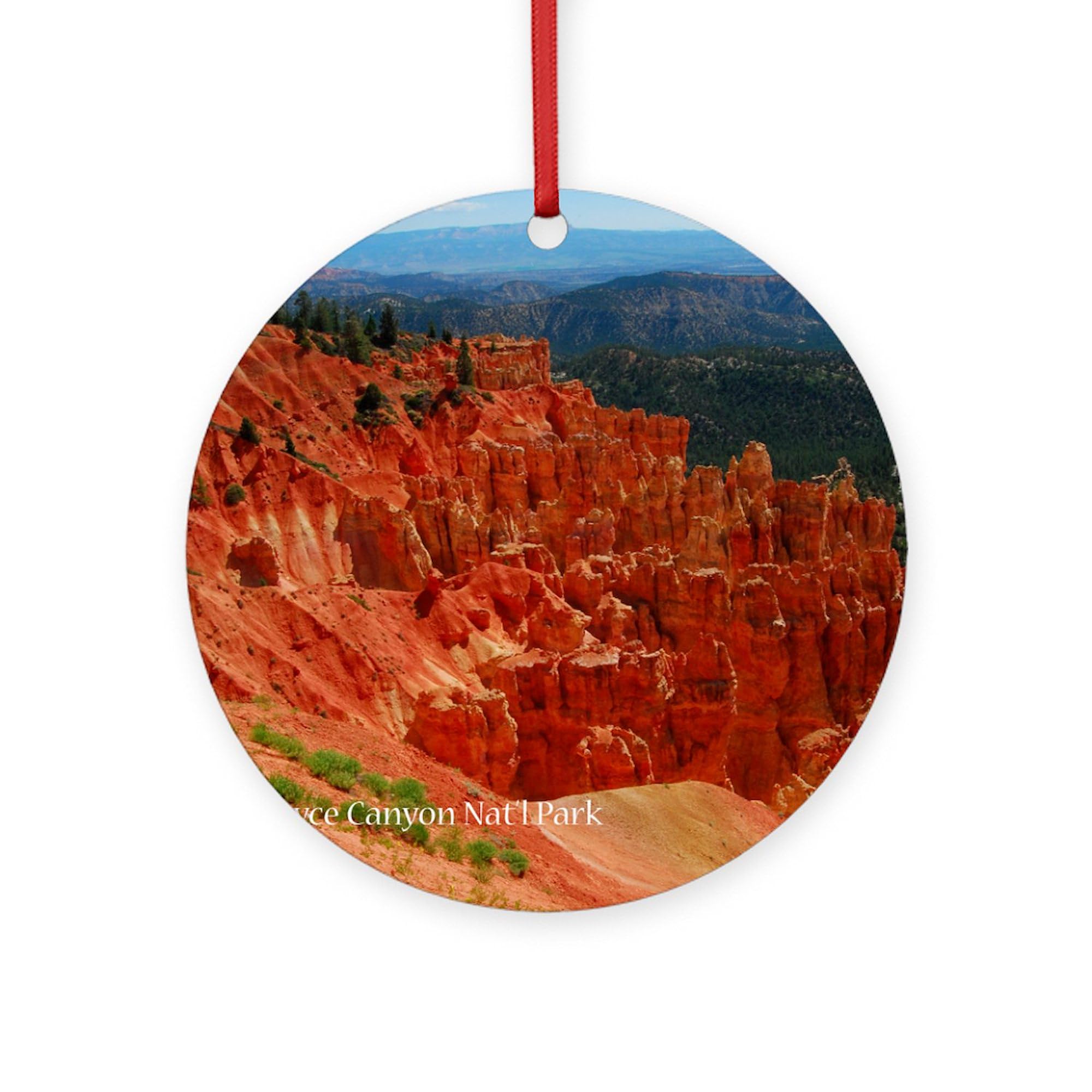 CafePress Bryce Canyon National Park Round 4" MDF Holiday Ornament
