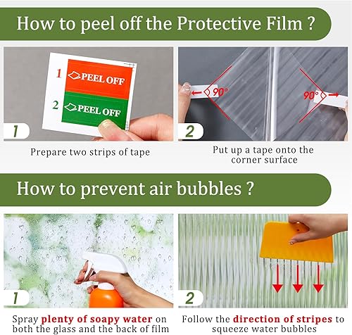 Miniatura 6 de Película de privacidad para ventana, vidrio esmerilado, película decorativa 3D para ventana, control de calor, bloqueo UV, adhesivo para baño, sala