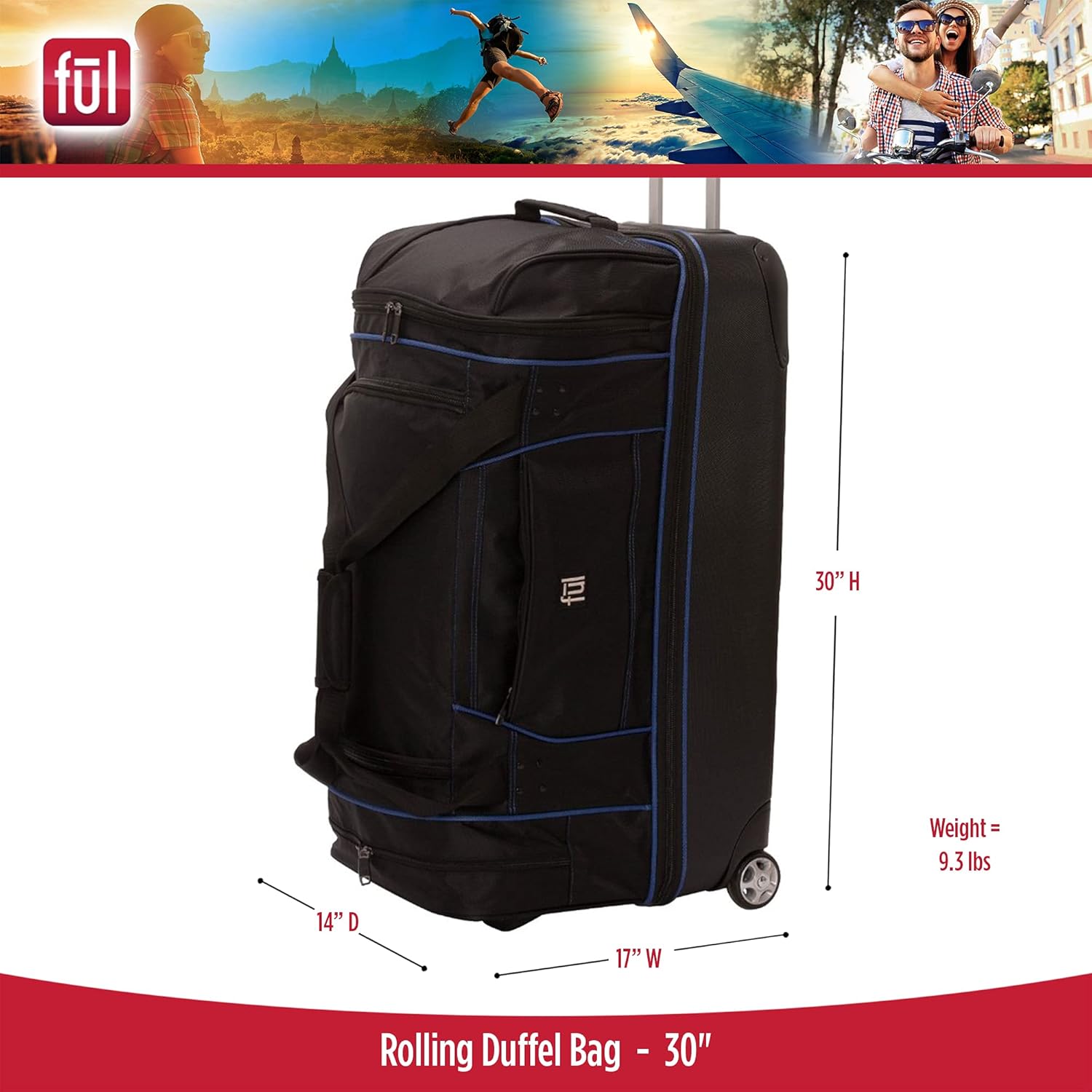 FUL Workhorse Rolling Duffel Travel Luggage Bag Bhutan Ubuy