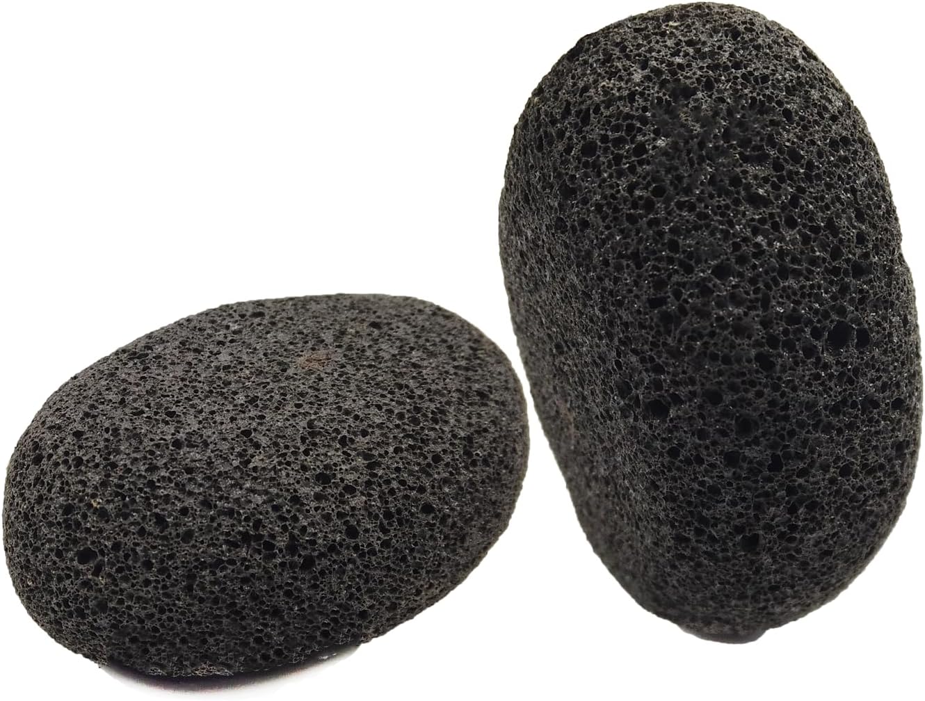 Pumice Stone, Natural Lava Stone Foot Pumice Corn and Callus Remover for Feet,Callus Remover & Foot Care Hands, and Heels – Pumas Foot Stone for Dead Skin Exfoliation,2 Pack (Black)