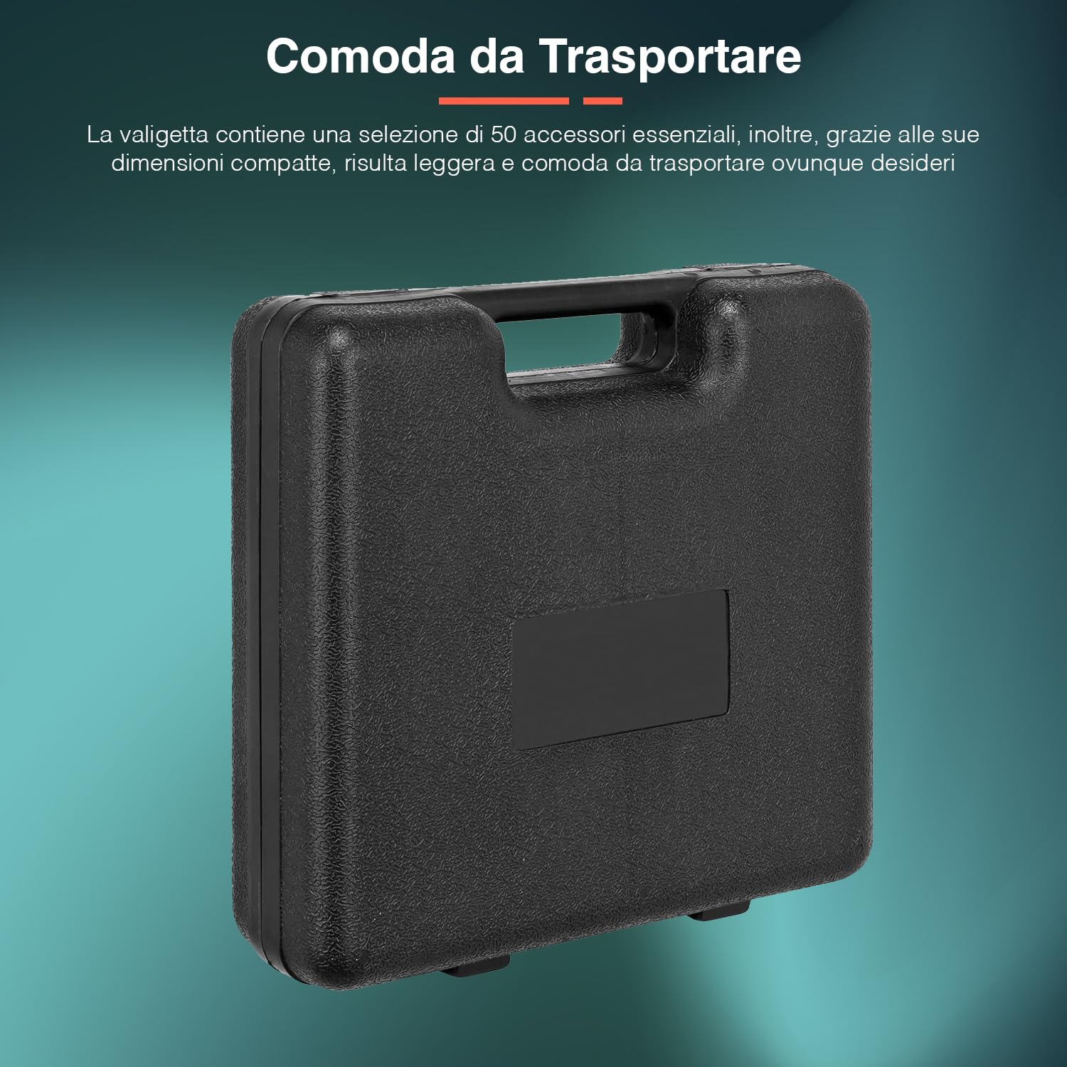 Kit Trapano Avvitatore 500W, Smerigliatrice 500W e Levigatrice 135W - Set Elettroutensili Completo con Valigetta e 50 Accessori per Lavori Fai da Te e Bricolage