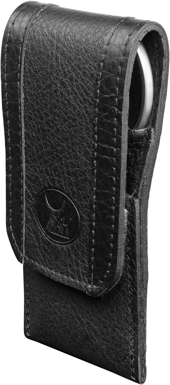ZWILLING Maniküre-Set (3 teilig, Napparindleder Etui, Druckknopfverschluss, mit Kompakt-Nagelknipser), Premium, Schwarz