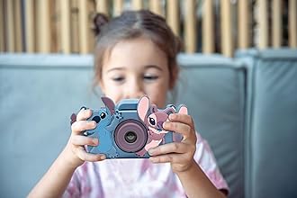 Lexibook, Disney Stitch, 4-in-1 camera for children with protection, Photo, video, MP3 and game functions, 15 frames to personalise your photos, 8 GB memory card included, DJ078D