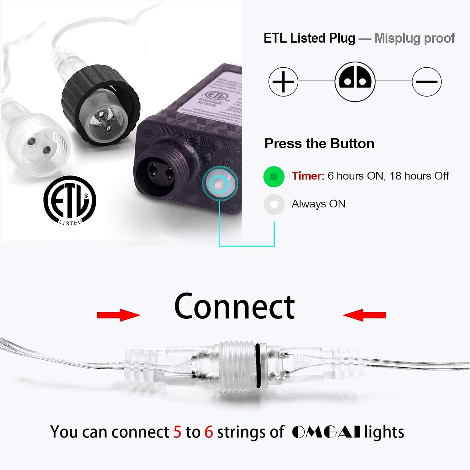 OMGAI 30cm 8 Tubes Meteor Shower Rain Lights with Timer Function - 288 LED Drop/Icicle Snow Falling Raindrop Cascading Lights for Wedding Party Christmas - WarmWhite