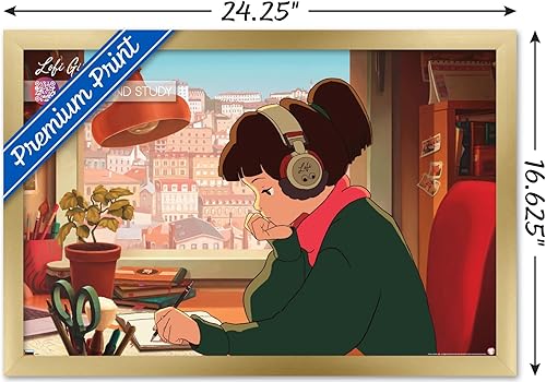 Miniatura 7 de Trends International Lofi Girl - Póster de pared para relajarse y estudiar