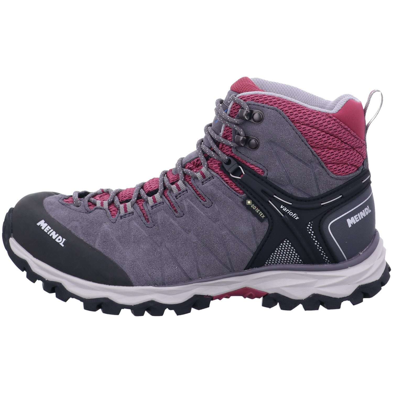 Meindl Herren Litepeak GTX Natur RotWanderstiefel | Das Modell Trekking Basic setzt sich zusammen aus Soft Polyester + Polypropylen Polster, sowie Polyamid zur Verstärkung an Ze