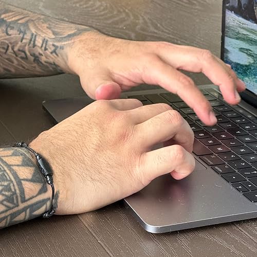 Miniatura 5 de Black Tourmaline cord Bracelet for Men and Women Protection Jewelry Energy Shield