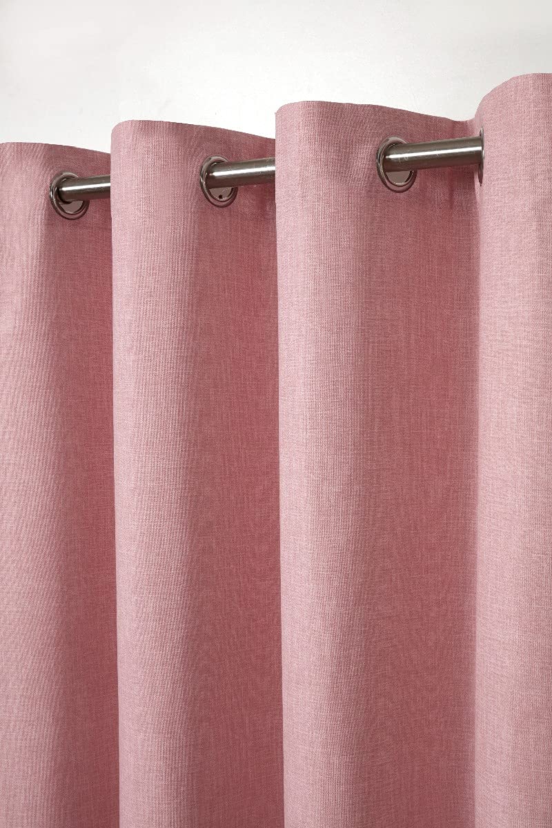 Sleepdown Rideaux doublés à œillets texturés pour Chambre à Coucher et Salon 168 x 228 cm Blush 2 Panneaux