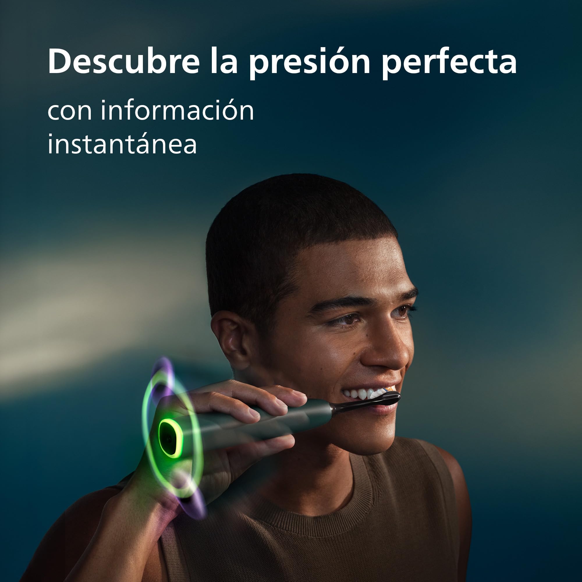 Philips Sonicare Next-Generation DiamondClean 8000 Cepillo de dientes eléctrico - con Smart Pressure Feedback y 15 ajustes, verde oscuro, HX8312/14