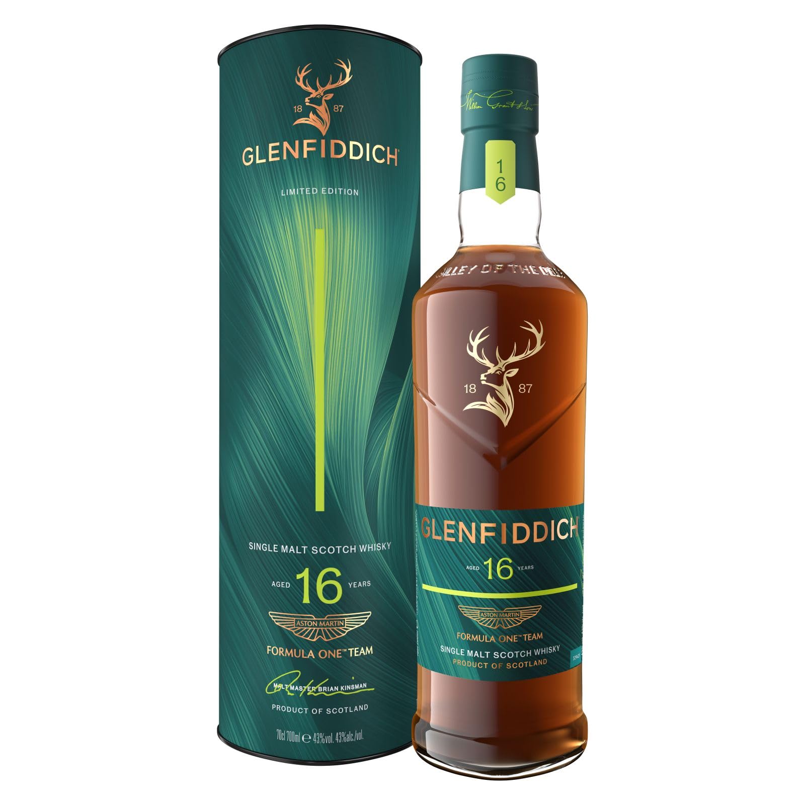 Glenfiddich 16 Jahre Limited Edition Aston Martin 0,7 Liter 43% Vol.
