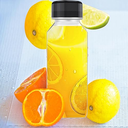 Miniatura 4 de 8 botellas de jugo de 4 onzas, botellas de plástico con chupito de jengibre, a prueba de fugas, recipientes para bebidas para jugo, batido, leche,