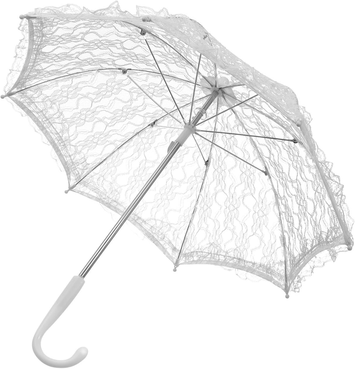 Lace Parasol Umbrella Wedding Umbrella Vintage Bridal Lace Decoration for Bride Wedding Tea Party Gift
