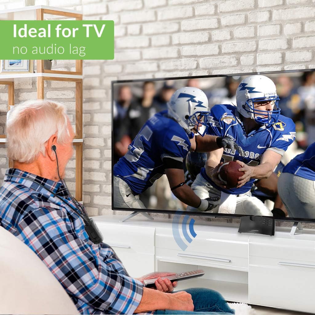 avantree 381 rx bunlde wireless headphones for tv watching enhanced tv dialogue clarity for senior left right balance adjustment ambient aware