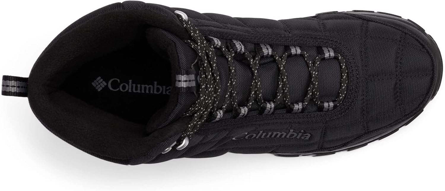 Columbia Men's Firecamp Boot Hiking Shoe 7 Wide Black/City Grey