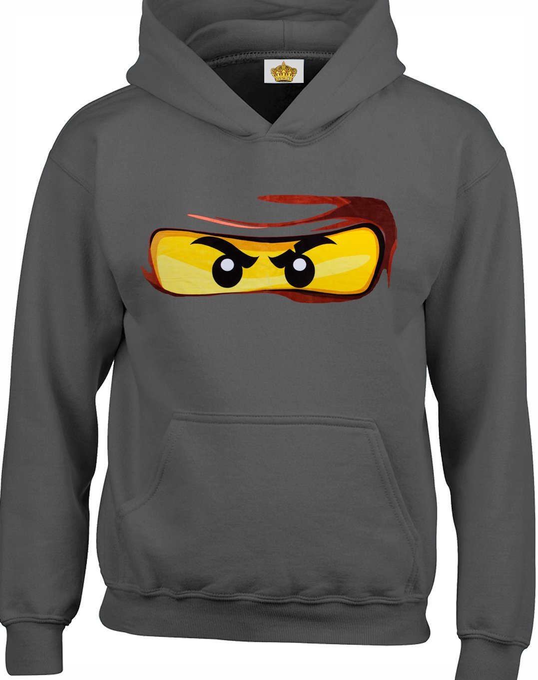 Crown Designs Bricks Eyes Design Family Movie Film Inspired Gift Unisex Hoodies for Men, Women & Teenagers - Charcoal/Large