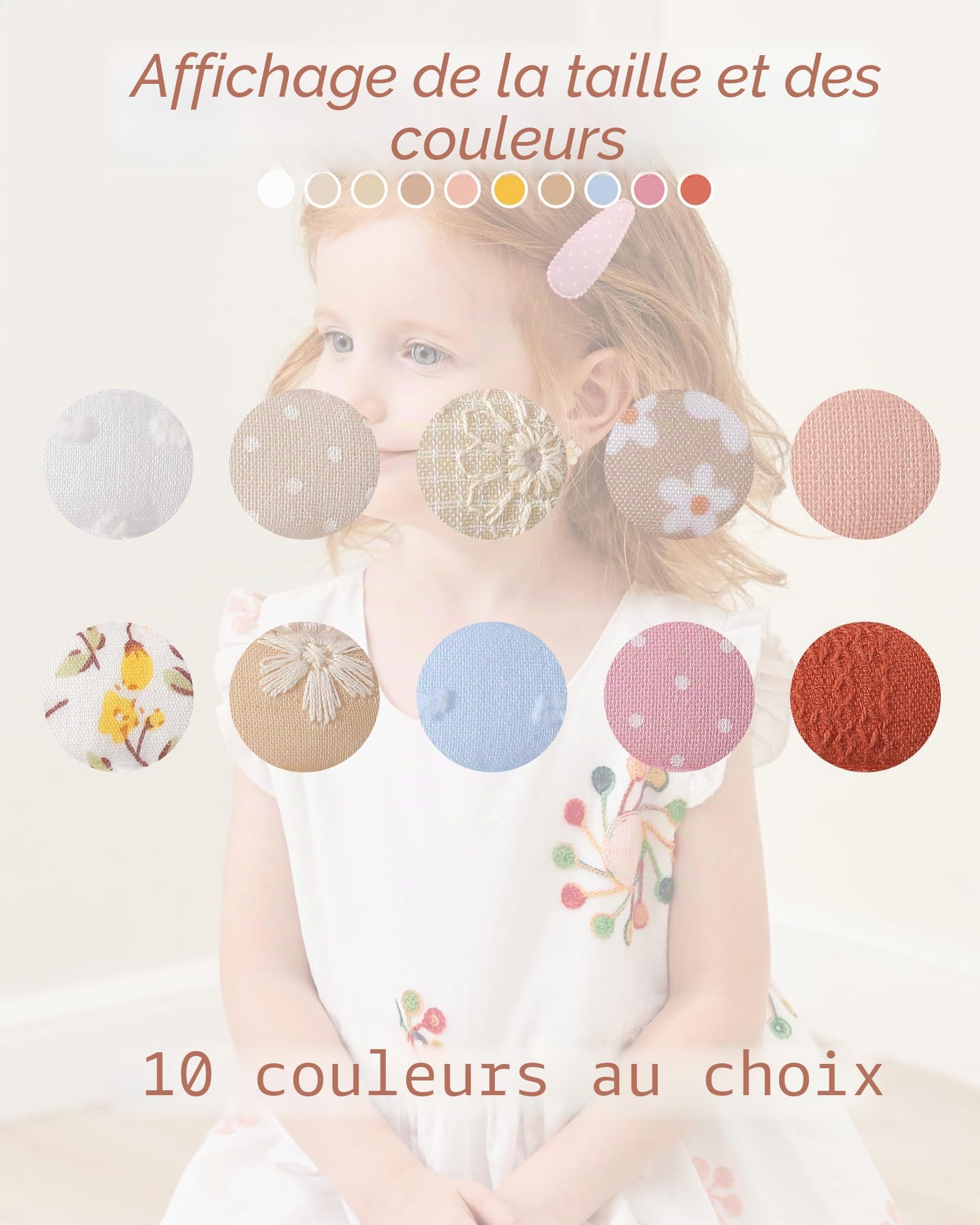 Lot de 20 pinces à cheveux de 5,6 cm, avec motif floral, antidérapantes, serrées sous pression, épingles à cheveux fleuries-Couleur solide légère + couleur imprimée