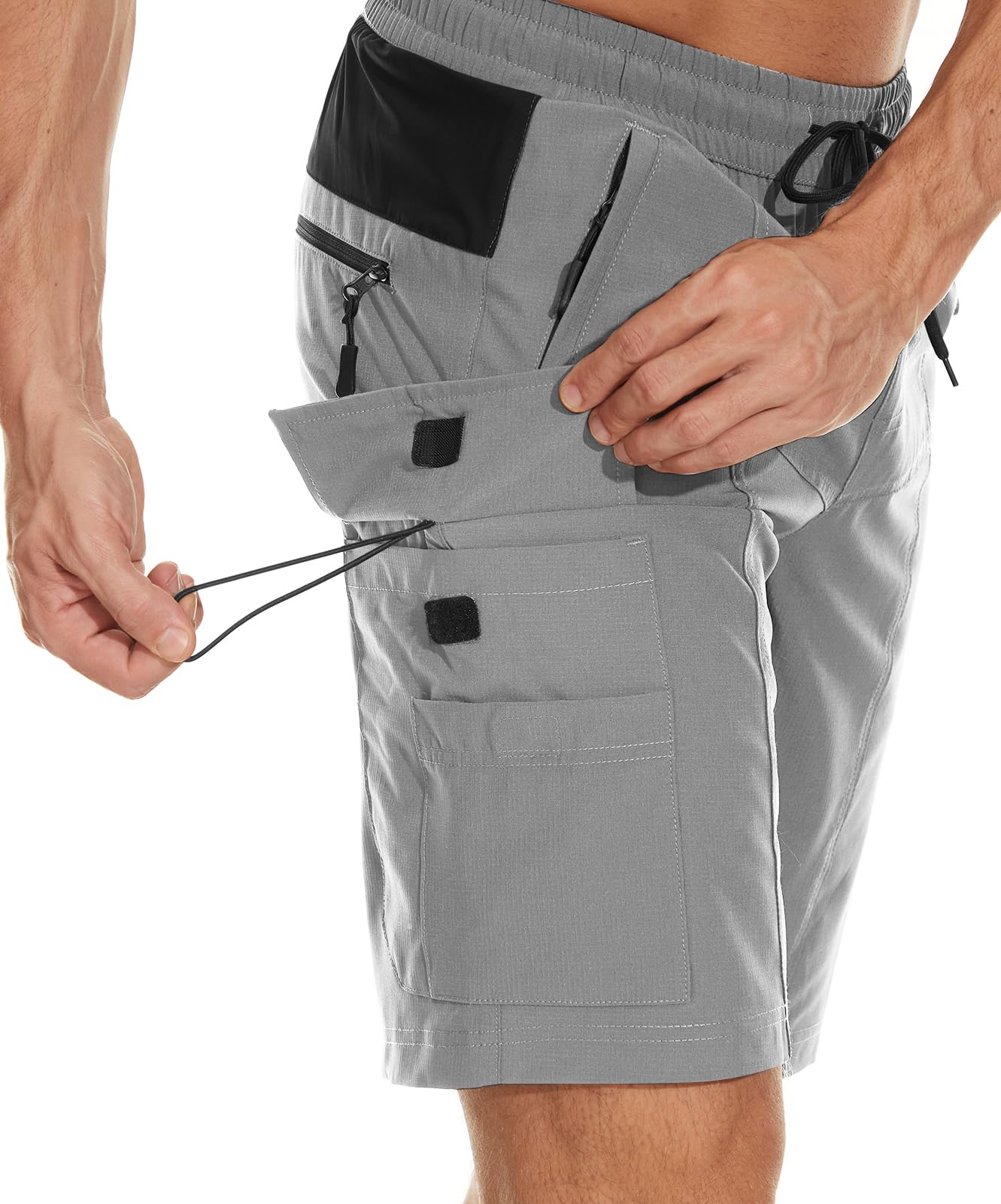 Wespornow Bermuda para Hombre con 5 Bolsillos, Pantalón Corto Deportivo de Secado Rápido para Deporte al Aire Libre, Elástico y Funcional para Trabajo, Senderismo y Trekking