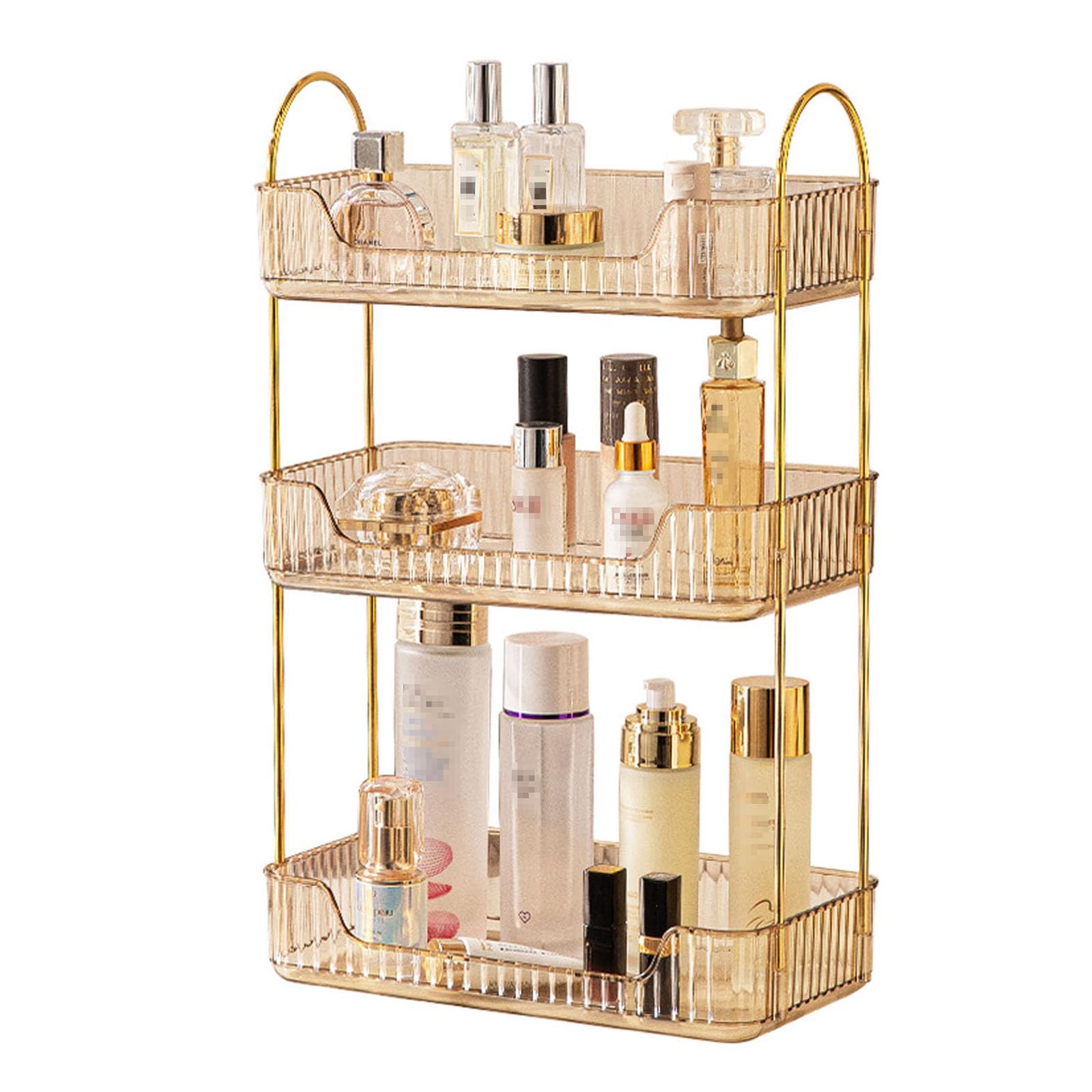 Macallen Organiseur de maquillage, organisateur de maquillage, boîte de rangement pour produits cosmétiques, boîte de rangement pour soins de la peau | Blanc