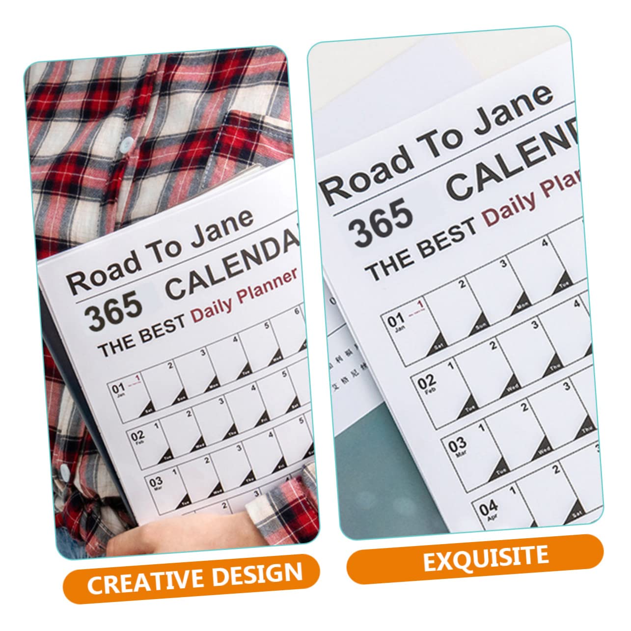 Lurrose 8stücke Wandkalender Für Tägliche Planung Kreativer Jahresplaner Im Minimalistischen Design Für Büro Schule Und Zuhause Wandkalender Mit Übersicht