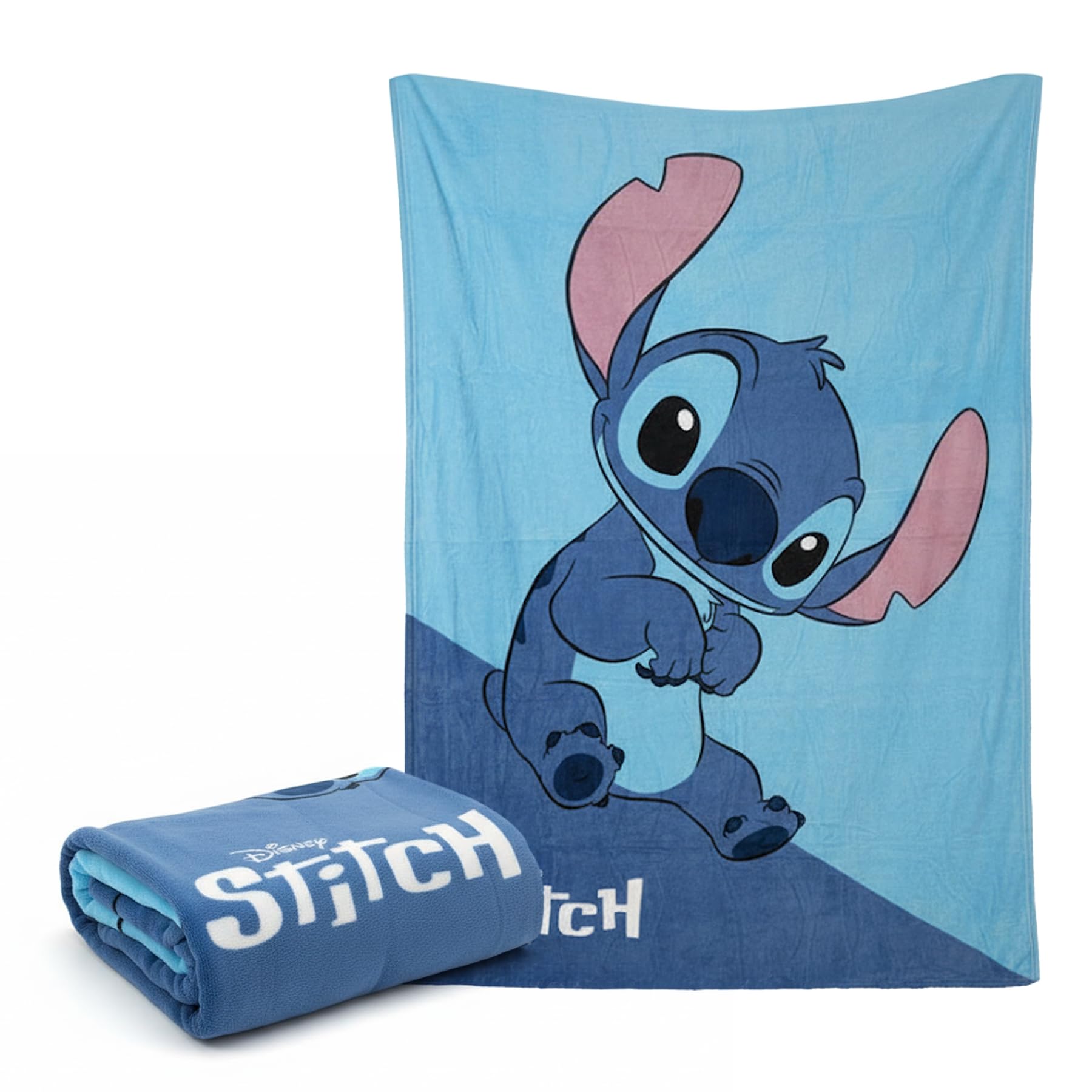 Manta Infantil Stitch 160 x 130 cm - Manta Suave y Ligera para Niños y Niñas, Tacto Cálido, Agradable y Muy Confortable, Ideal para Cama o Sofá
