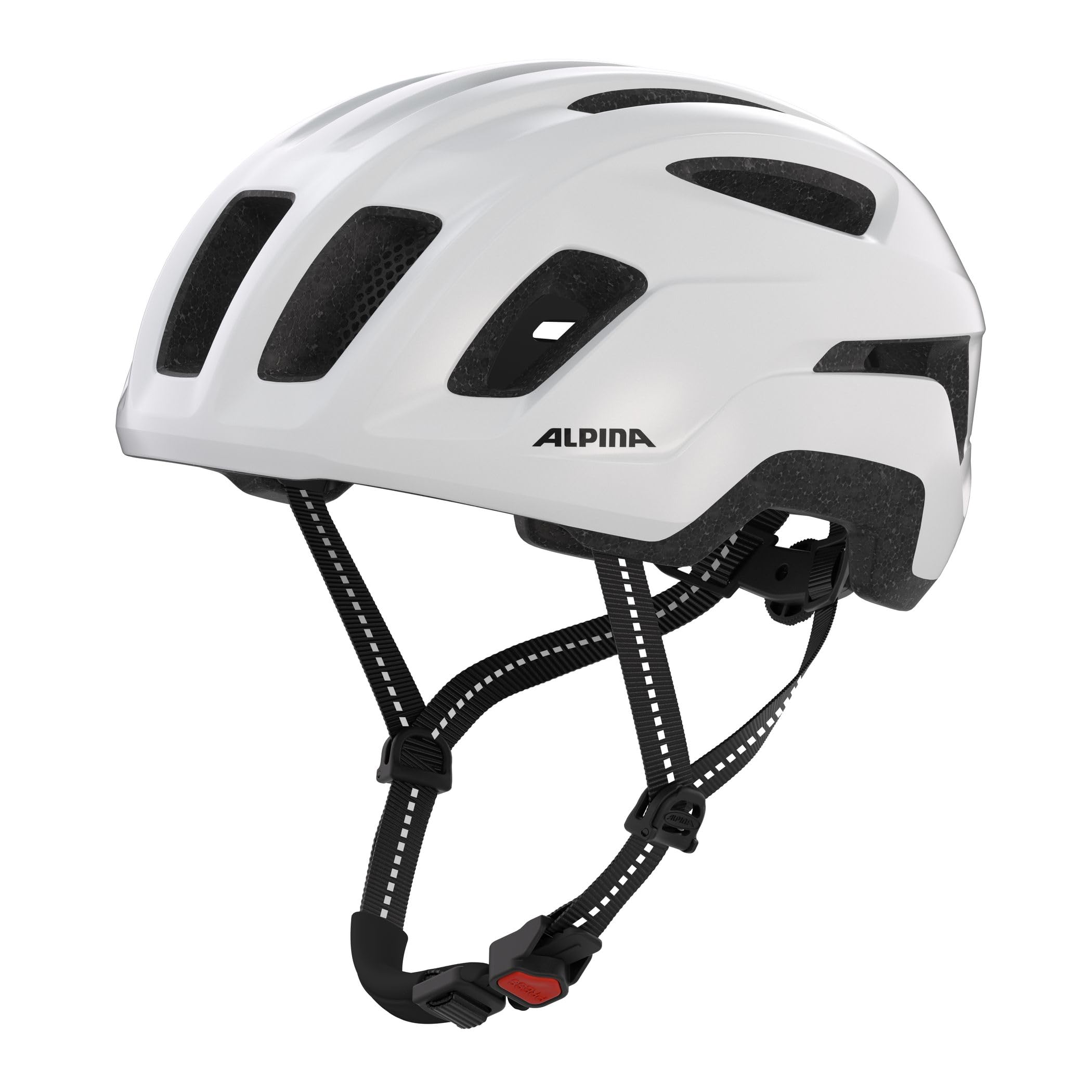 ALPINA Paranus Urban – Casco da bicicletta con luce posteriore a LED, leggero guscio interno Hi-EPS grande ventilazione, regolabile individualmente e rete integrata per insetti