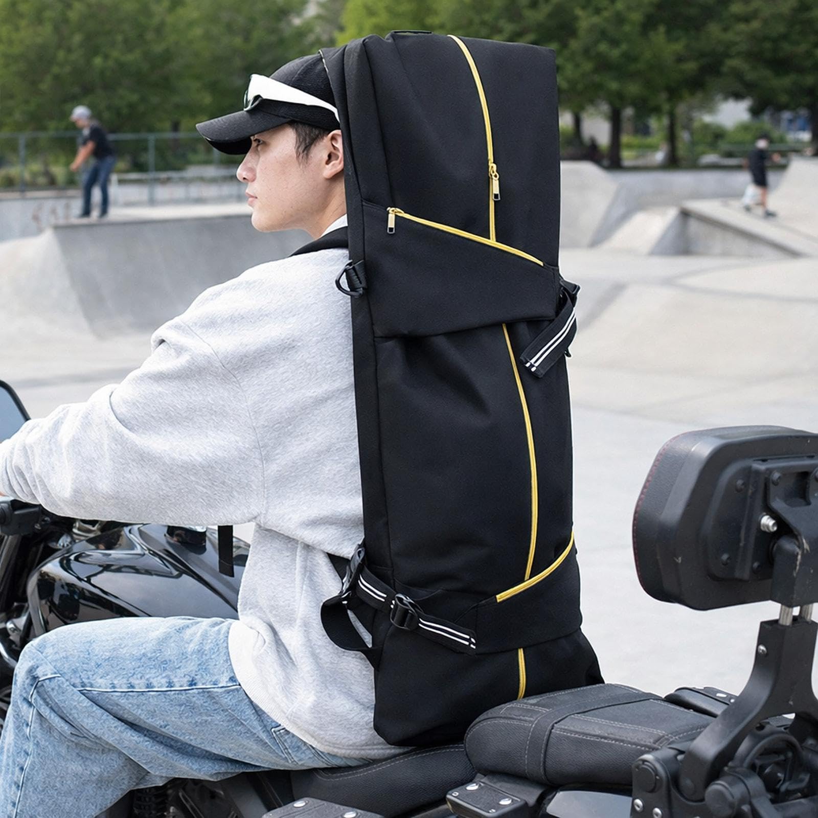 Mochila para Patineta Bolso de Hombro para Monopatín Mochila para Longboard Estuche Resistente con Tela Oxford Y Correas Anchas Adecuada para