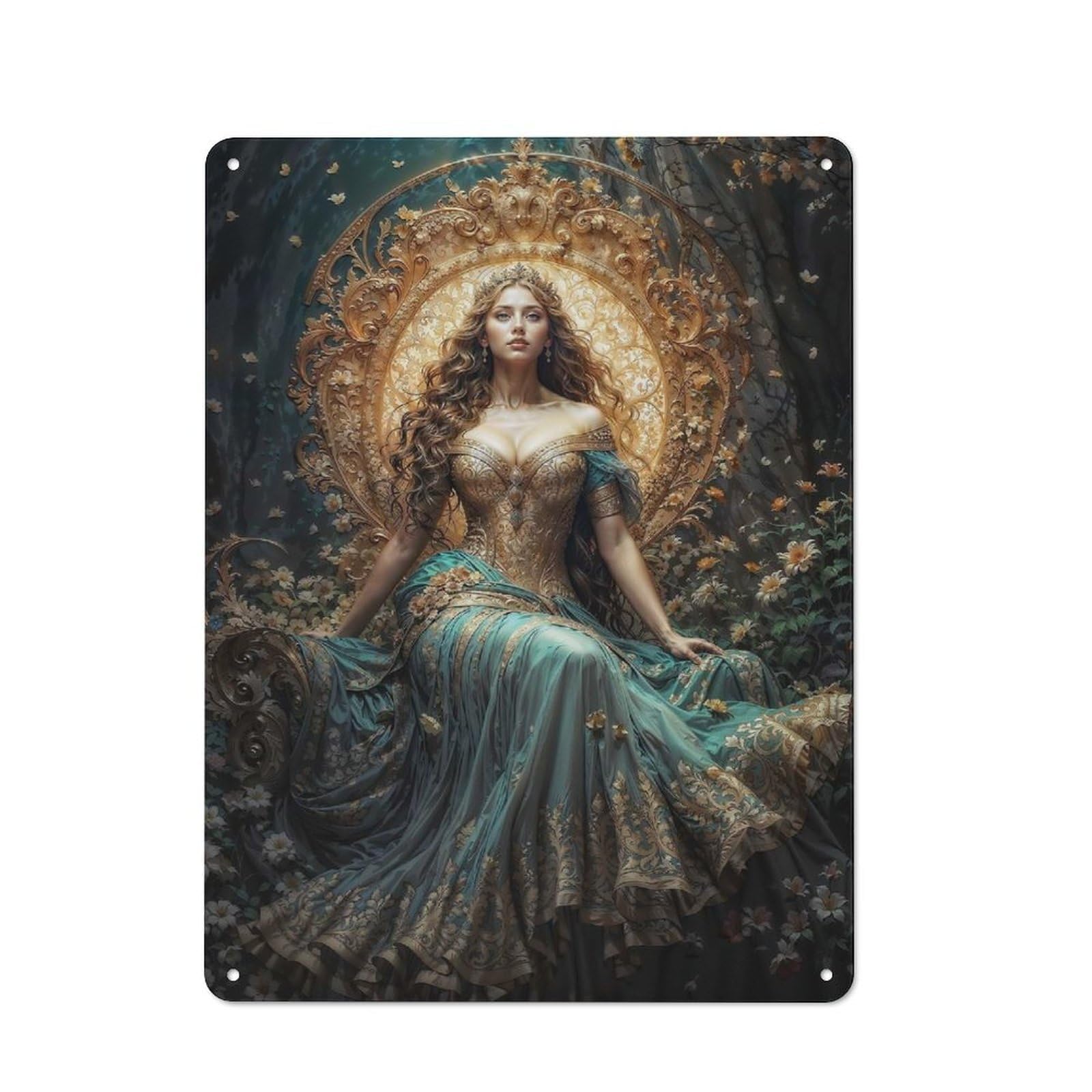 Junmoney Aphrodite Vintage Tin Sign 40X30cm For Garden Room Or Summerhouse, A Housewarming Gift For Outdoor-Room Decor Collectors