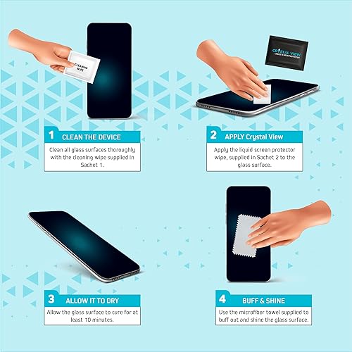 Miniatura 3 de CRYSTAL VIEW Protector de pantalla de vidrio líquido, resistente a arañazos y roturas, nanoprotección para todos los teléfonos, tabletas, relojes