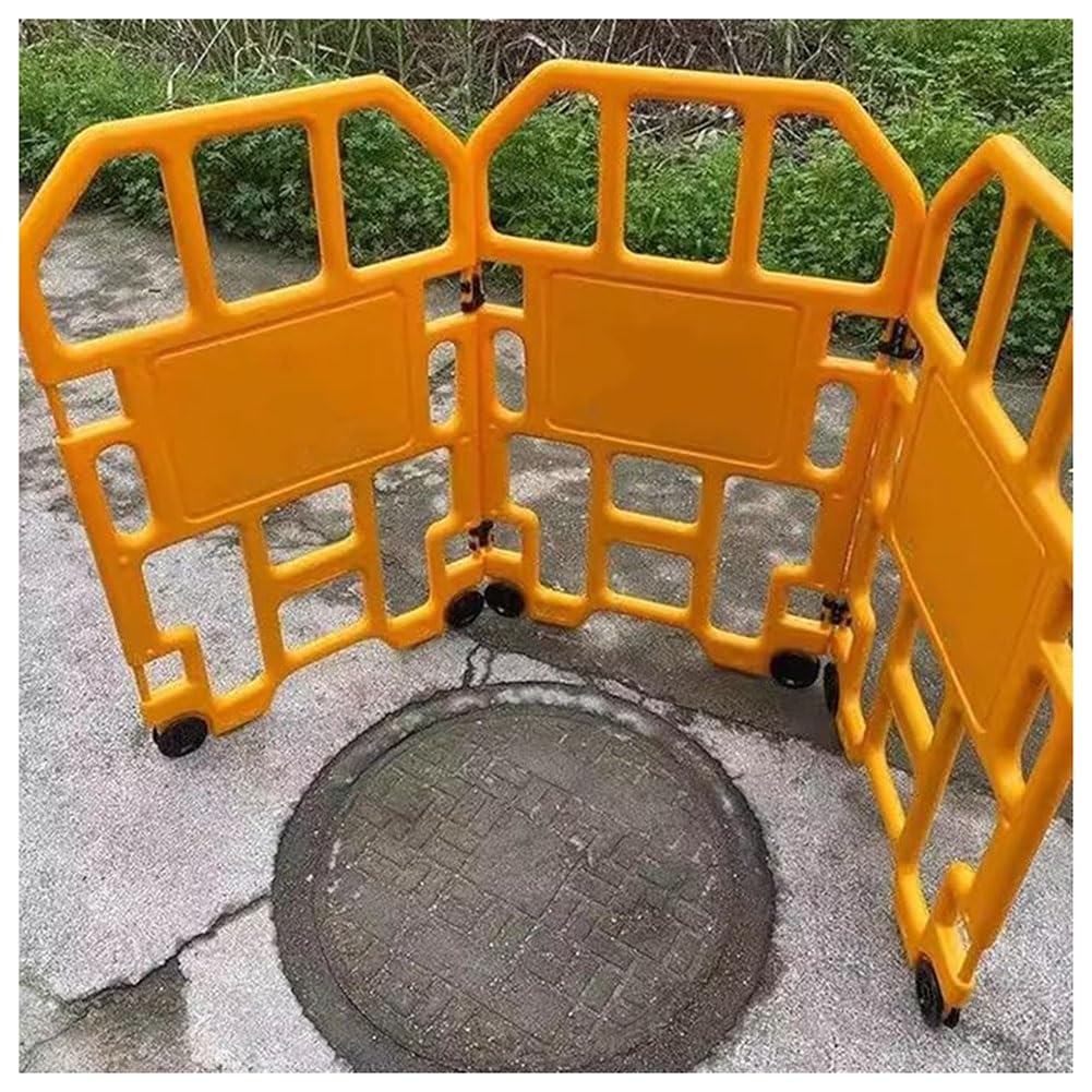 LWJSOCP Foldable Expandable Safety Barrier for Driveway Traffic Control and Security with Easy Setup Storage