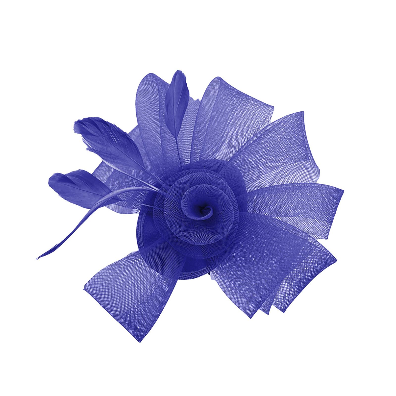 MICFENY Breathable Tulle Flower Hair Clip With Feathered Formal Event Fascinator Hat for Casual Outfit Cocktails Party Dressingu