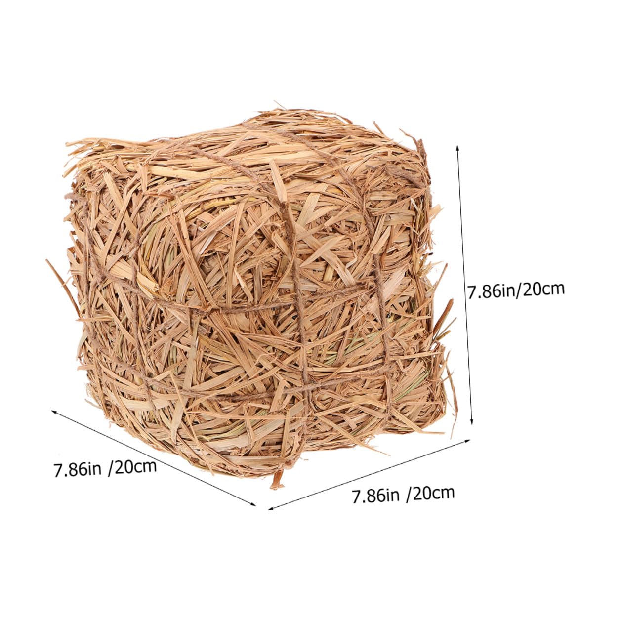 Uonlytech Meule de Foin Décorative Accessoire Artificiel en Naturelle pour Décoration de Jardin et Scène pour Déco Mariage et Photos en Extérieur