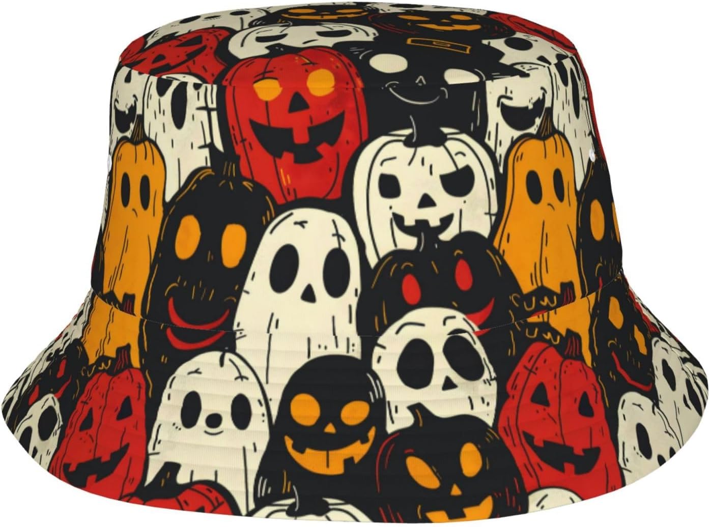Halloween Bucket Hat Funny Goth Bucket Hat for Women Men Packable Outdoor Fisherman Cap