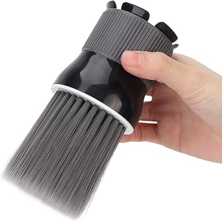 Escova de limpeza profissional para pescoço de barbeiro escova de limpeza de cabelo macia de lã de nylon com alça de resistência ao deslizamento, escova de depilação para salão de cabeleireiro escova de cabelo quebrada escova de limpeza para corte de cabelo
