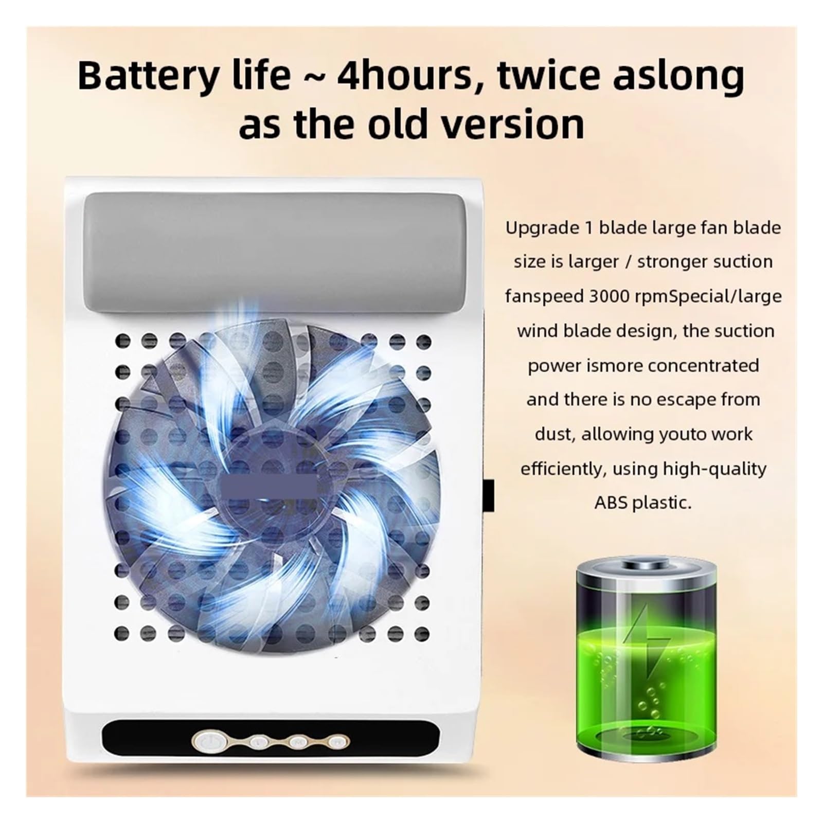 Colector de Polvo de uñas de 70W, Ventilador de Polvo al vacío, Filtro Reutilizable Recargable con Cepillo, Equipo Profesional for uñas, Velocidad Ajustable con Potente succión