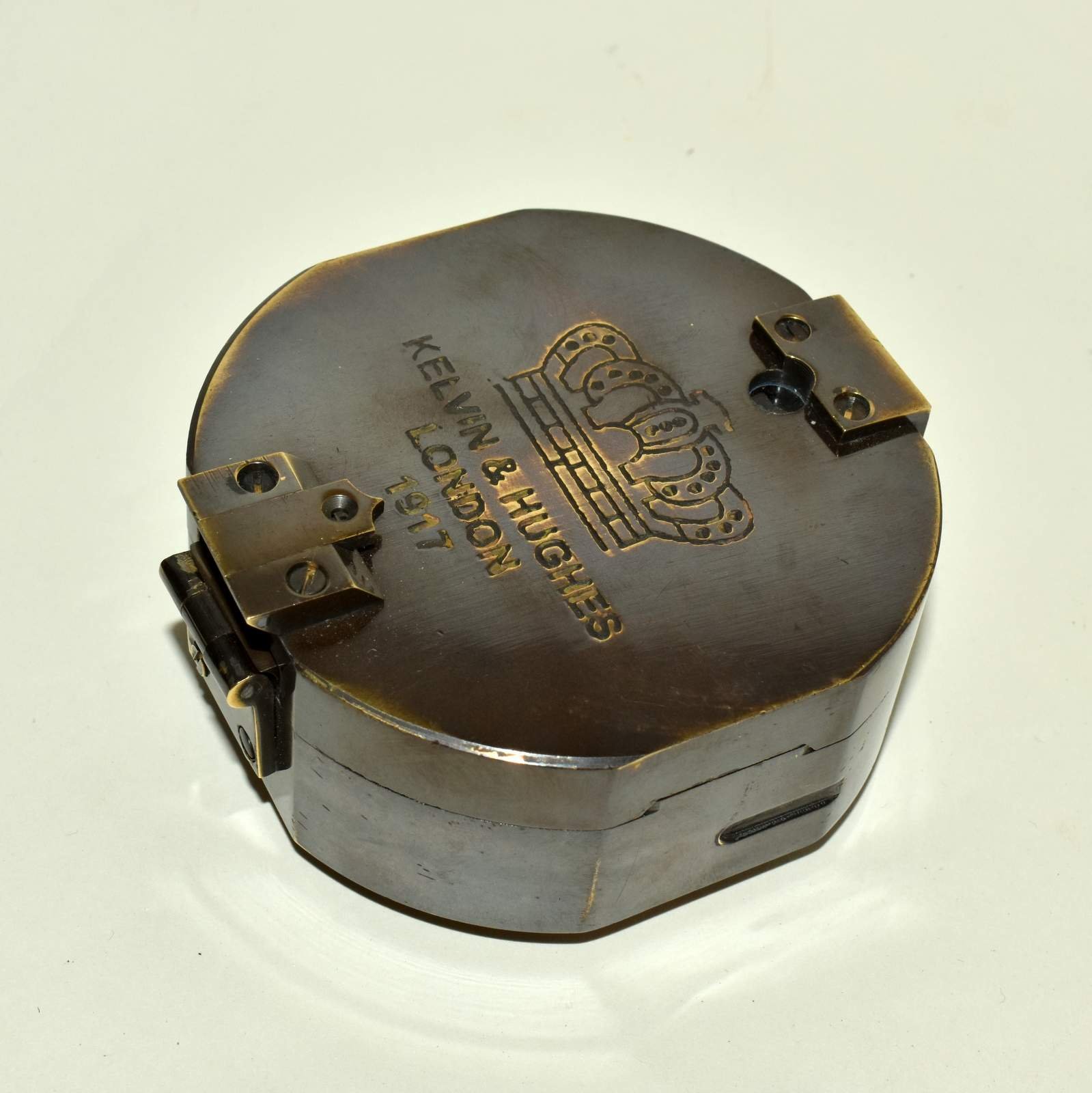 Boussole géologique Brunton 1917 en laiton antique coulé à la main pour collectionneur