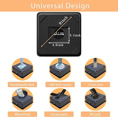 Miniatura 4 de Bloque de gato para remolque, nueva versión de bloque de caravana para remolque de viaje, 5 ruedas y más, hasta 15,000 libras, uso para cualquier