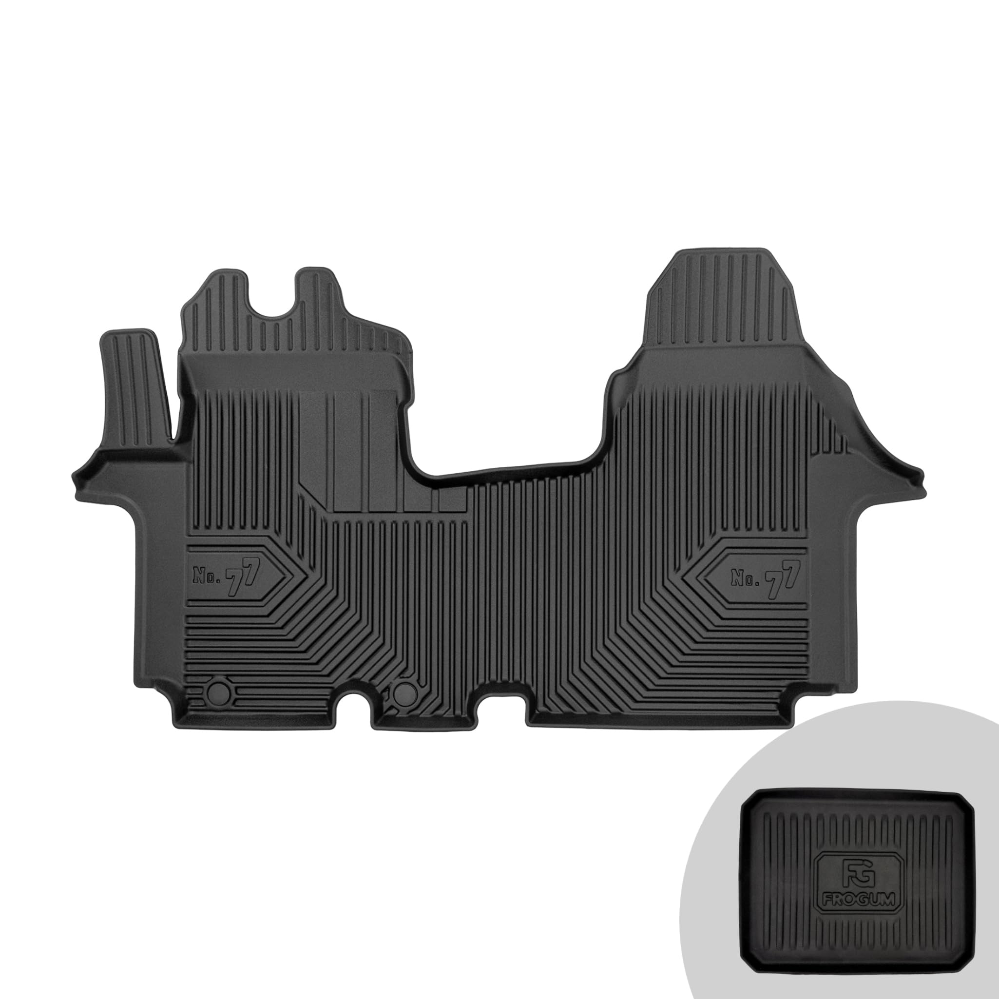 FROGUM No.77 Alfombrillas para Coche Alfombras para Nissan Primastar I 2006-2016, para Opel Vivaro A 2001-2014, para Renault Trafic II 2001-2014 | Borde Alto | para Todo el año | Tamaño