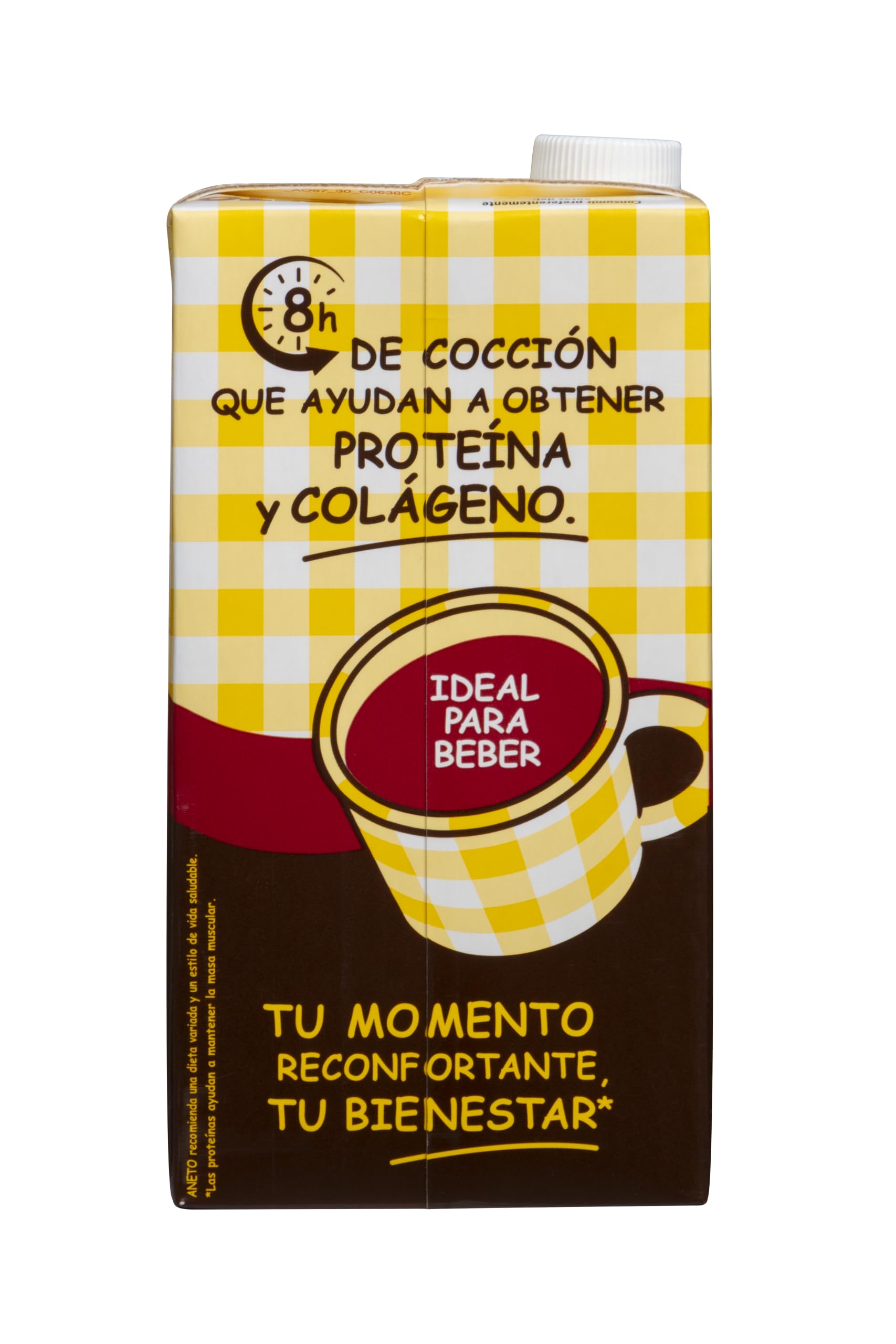 Aneto 100% Natural - Caldo de huesos de vacuno, pollo y cerdo - caja de 6 unidades de 1L