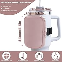 Vista 3 de Bolsa para botella de agua Stanley de 40 onzas con asa, accesorios de gimnasio para mujer, bolsa para cinturón compatible con Stanley/Accesorios